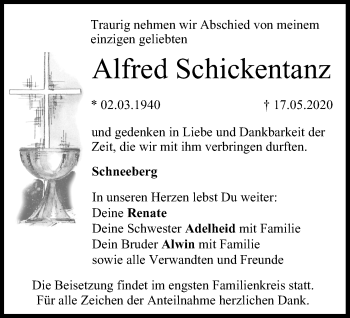 Anzeige von Alfred Schickentanz von MGO