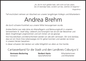 Anzeige von Andrea Brehm von MGO