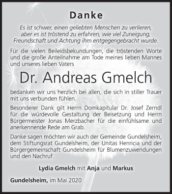 Anzeige von Andreas Gmelch von MGO