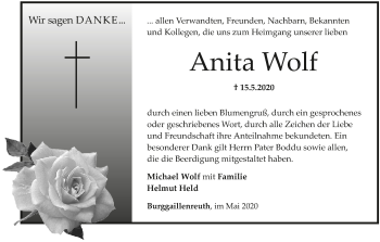 Anzeige von Anita Wolf von MGO