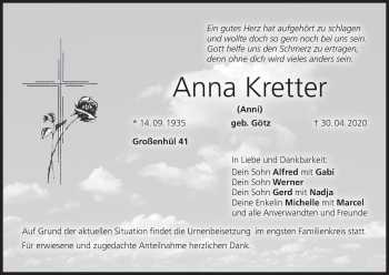 Anzeige von Anna Kretter von MGO