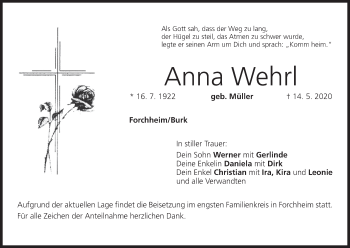 Anzeige von Anna Wehrl von MGO