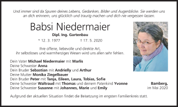 Anzeige von Babsi Niedermaier von MGO
