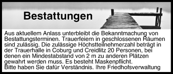 Anzeige von Bestattungen vom 30.05.2020 von MGO