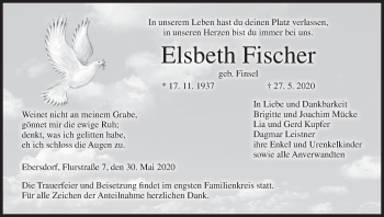 Anzeige von Elsbeth Fischer von MGO