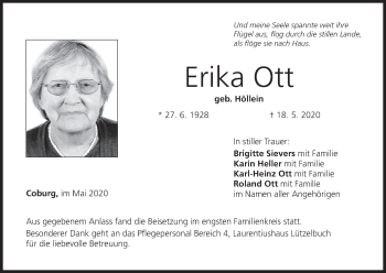 Anzeige von Erika Ott von MGO