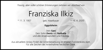 Anzeige von Franziska Ilkiz von MGO