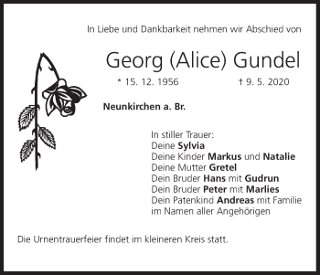Anzeige von Georg Gundel von MGO