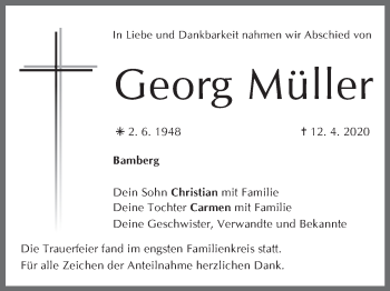 Anzeige von Georg Müller von MGO
