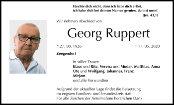 Anzeige von Georg Ruppert von MGO