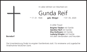 Anzeige von Gunda Reif von MGO