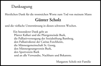 Anzeige von Günter Scholz von MGO