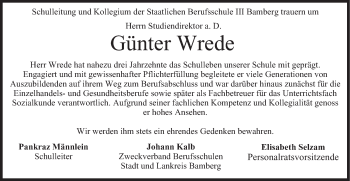 Anzeige von Günter Wrede von MGO