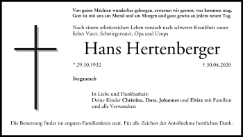 Anzeige von Hans Hertenberger von MGO