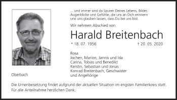 Anzeige von Harald Breitenbach von MGO