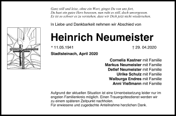 Anzeige von Heinrich Neumeister von MGO