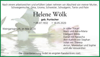 Anzeige von Helene Wölk von MGO