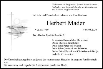 Anzeige von Herbert Mader von MGO