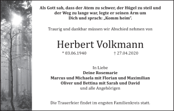 Anzeige von Herbert Volkmann von MGO