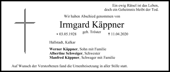 Anzeige von Irmgard Käppner von MGO