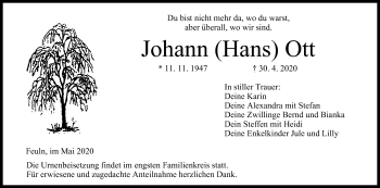 Anzeige von Johann  Ott von MGO