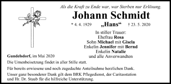 Anzeige von Johann Schmidt von MGO