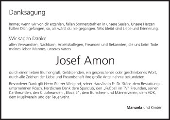 Anzeige von Josef Amon von MGO