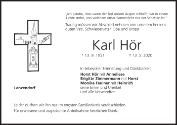 Anzeige von Karl Hör von MGO