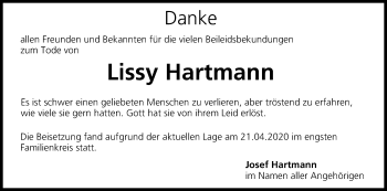 Anzeige von Lissy Hartmann von MGO