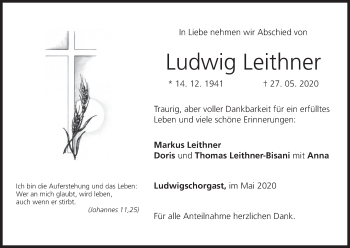 Anzeige von Ludwig Leithner von MGO