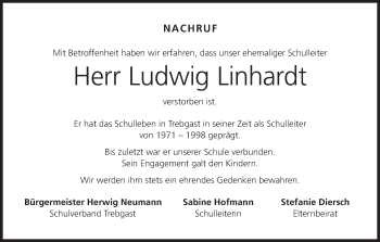 Anzeige von Ludwig Linhardt von MGO