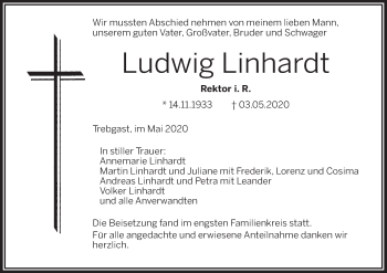 Anzeige von Ludwig Linhardt von MGO