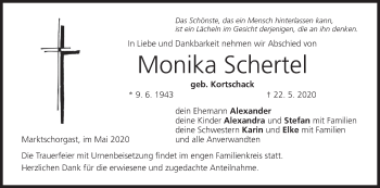 Anzeige von Monika Schertel von MGO