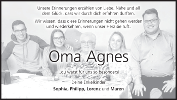 Anzeige von Oma Agnes  von MGO