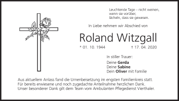 Anzeige von Roland Witzgall von MGO