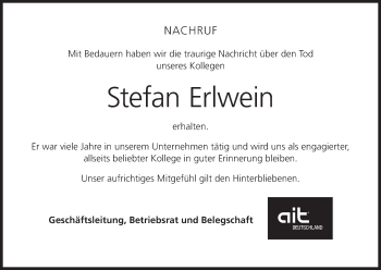 Anzeige von Stefan Erlwein von MGO