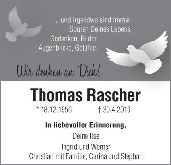 Anzeige von Thomas Rascher von MGO