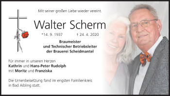 Anzeige von Walter Scherm von MGO