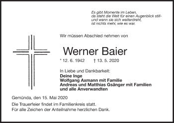 Anzeige von Werner Baier von MGO
