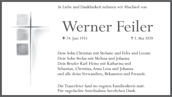 Anzeige von Werner Feiler von MGO