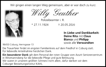Anzeige von Willy Geuther von MGO
