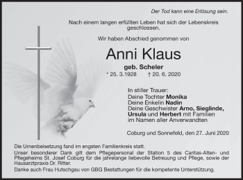 Anzeige von Anni Klaus von MGO