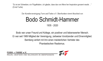 Anzeige von Bodo Schmidt-Hammer von MGO