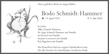 Anzeige von Bodo Schmidt-Hammer von MGO