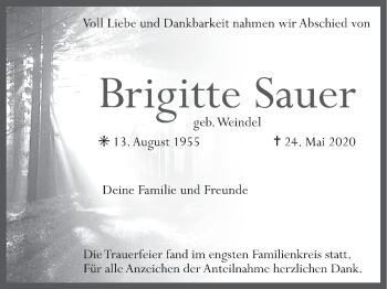 Anzeige von Brigitte Sauer von MGO