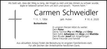Anzeige von Carmen Schweidler von MGO