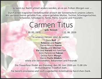 Anzeige von Carmen Titus von MGO