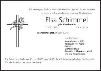 Anzeige von Elsa Schimmel von MGO