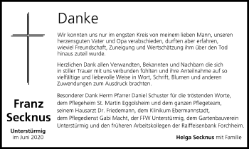 Anzeige von Franz Secknus von MGO