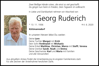 Anzeige von Georg Ruderich von MGO